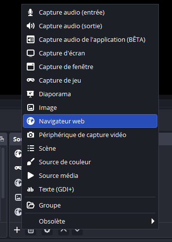 Capture OBS étape 1